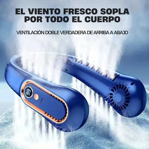Ventilador de Cuello Portátil – 5 Velocidades y Batería Recargable USB