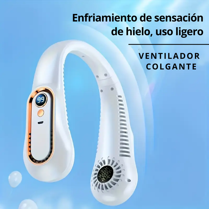 Ventilador de Cuello Portátil – 5 Velocidades y Batería Recargable USB