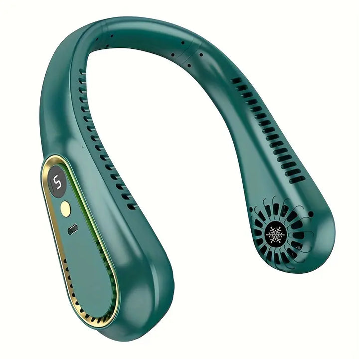 Ventilador de Cuello Portátil – 5 Velocidades y Batería Recargable USB