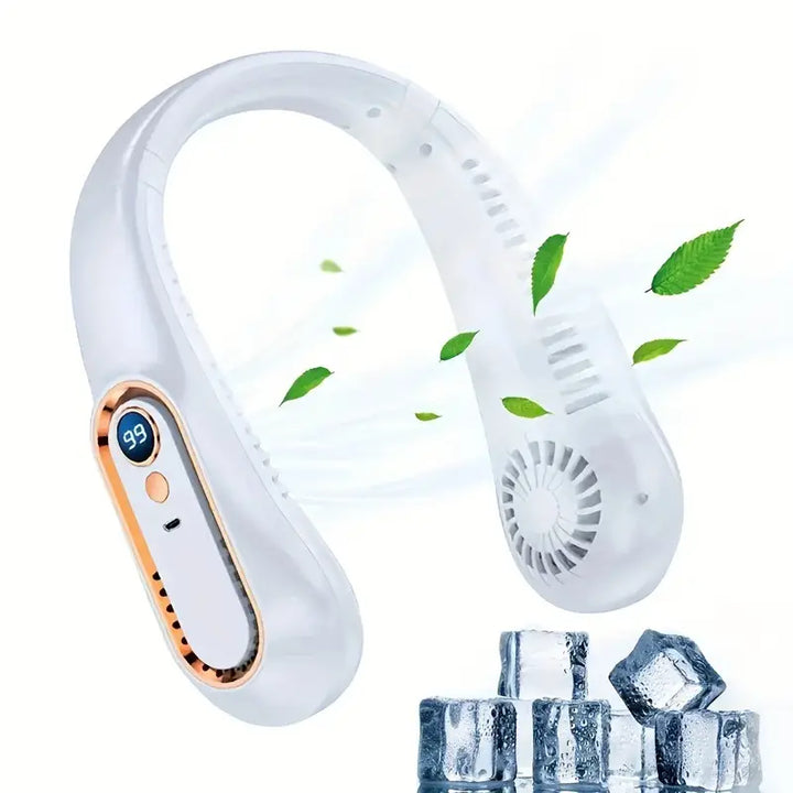 Ventilador de Cuello Portátil – 5 Velocidades y Batería Recargable USB