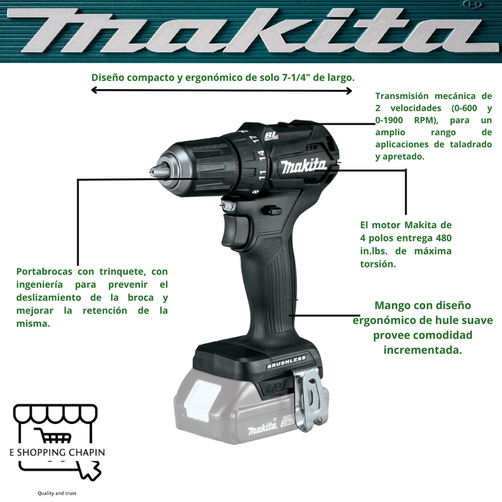 🔧 Taladro Inalámbrico 12V + 2 Baterías 🔋 y Kit 40 Pzs 🧰